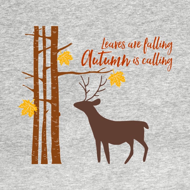 Leaves Are Falling Deer by chrissyloo